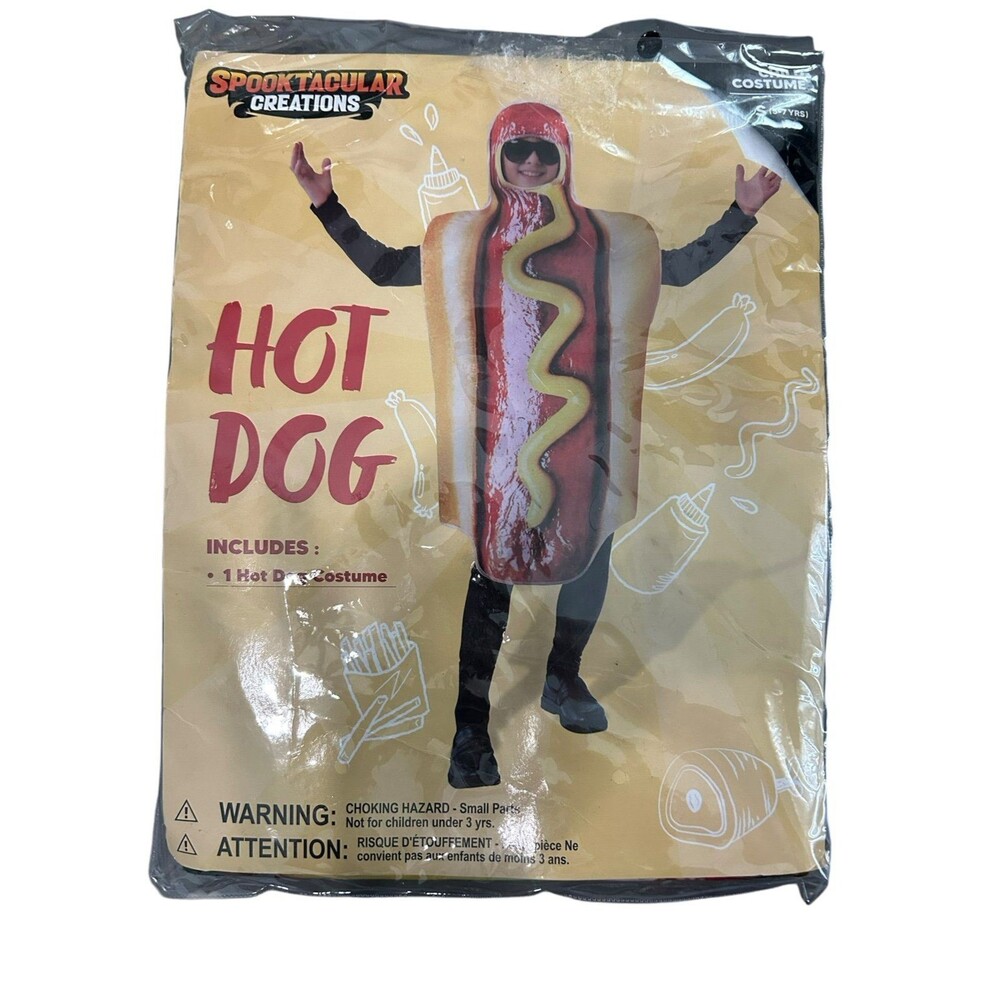Child Hot Dog Costume Size S (5-7 yrs)